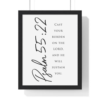 Cast Your Burden - Psalm 55:22 - Christian Wall Art