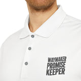 Faith Culture - Waymaker Promise Keeper - Christian Unisex Performance Polo by adidasĀ® White