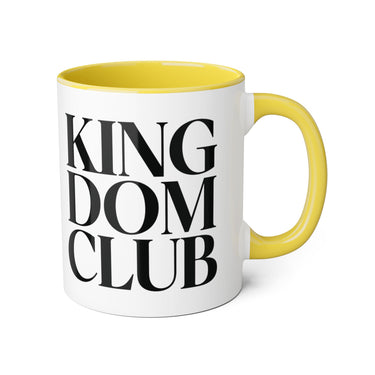 Faith Culture - Kingdom Club - Christian Accent Coffee Mug, 11oz Yellow 11oz
