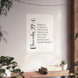 Faith Culture - Train Up a Child Christian Poster Proverbs 22:6 Scripture Wall Art