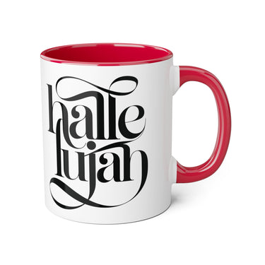 Faith Culture - Hallelujah - Christian Accent Coffee Mug, 11oz Red 11oz