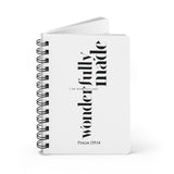 Faith Culture – Fearfully and Wonderfully Made – Psalm 139:14 Christian Square Spiral Notebook, Ruled Journal