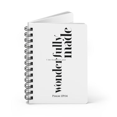 Faith Culture – Fearfully and Wonderfully Made – Psalm 139:14 Christian Square Spiral Notebook, Ruled Journal