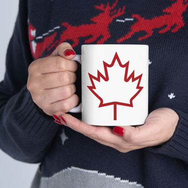 Faith Culture – Red Maple Leaf Canada Mug – 11oz & 15oz | Patriotic Canadian Coffee Cup