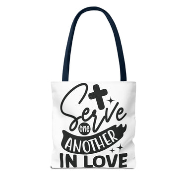 Faith Culture - Serve One Another in Love Christian Tote Bag - Galatians 5:13 Bible Verse