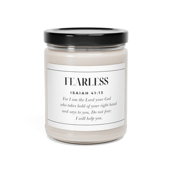 Fearless Isaiah 41:13 Christian Scented Soy Candle, 9oz