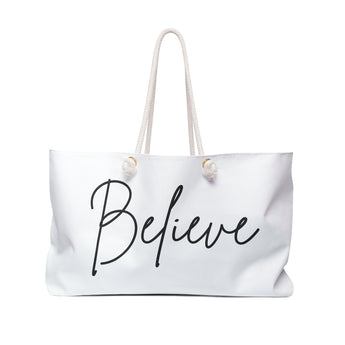 Believe Christian Weekender Tote Bag