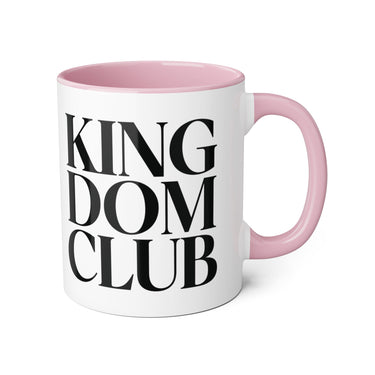 Faith Culture - Kingdom Club - Christian Accent Coffee Mug, 11oz Pink 11oz