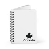 Faith Culture – Canada Maple Leaf Spiral Journal | Classic Black & White Canadian Notebook