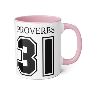 Faith Culture - Proverbs 31 Woman - Christian Accent Coffee Mug, 11oz Pink 11oz