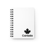 Faith Culture – Canada Maple Leaf Spiral Journal | Classic Black & White Canadian Notebook