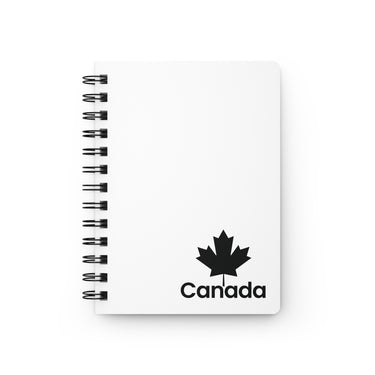 Faith Culture – Canada Maple Leaf Spiral Journal | Classic Black & White Canadian Notebook