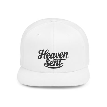 Faith Culture - Heaven Sent - Christian Snapback Hat, Flat Bill Cap for Men and Women One size White