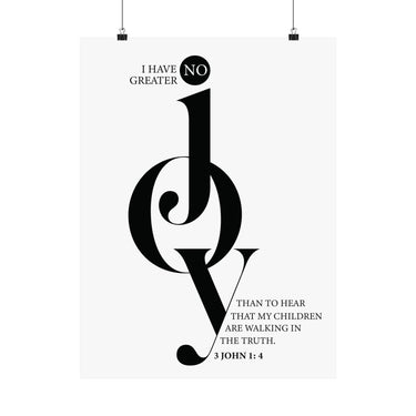 Faith Culture - No Greater Joy Christian Poster 3 John 1:4 Scripture Wall Art