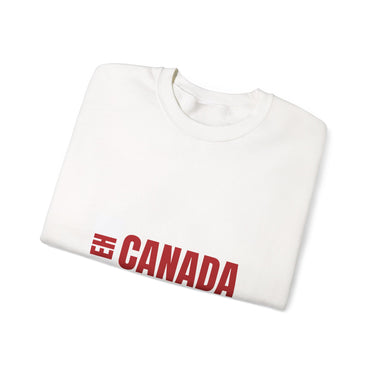 Faith Culture – Eh Canada Crewneck Sweatshirt – White | Fun & Friendly Canadian Expression Pullover