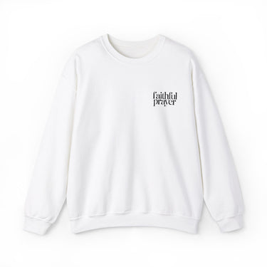 Faith Culture - Faithful in Prayer - Christian Unisex Crewneck Sweatshirt White