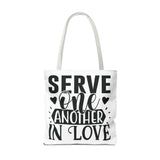 Faith Culture - Serve One Another in Love Christian Tote Bag - Galatians 5:13 Bible Verse