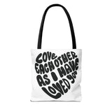 Faith Culture - Serve One Another in Love Christian Tote Bag - Galatians 5:13 Bible Verse