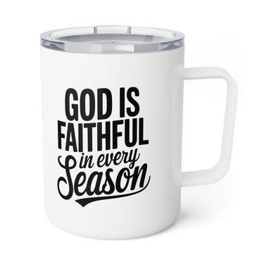 Faith Culture – God Is Faithful in Every Season – Christian Coffee and Tea Mug, 10oz 10oz White