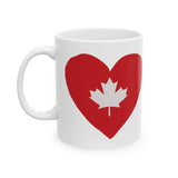 Faith Culture – Maple Heart Mug – 11oz & 15oz | Canada Love Coffee Cup 11oz