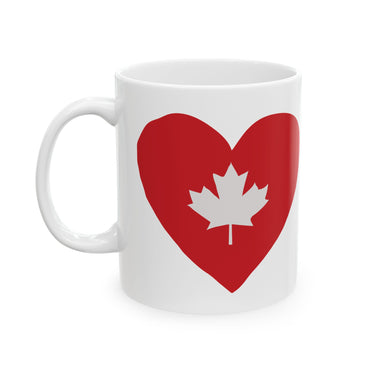 Faith Culture – Maple Heart Mug – 11oz & 15oz | Canada Love Coffee Cup 11oz