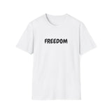 Faith Culture – Freedom Unisex T-Shirt – White | Bold Christian Statement Tee Inspired by Galatians 5:1
