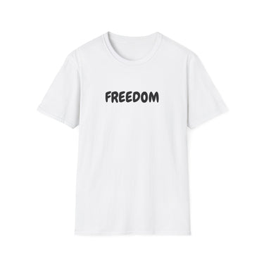 Faith Culture – Freedom Unisex T-Shirt – White | Bold Christian Statement Tee Inspired by Galatians 5:1