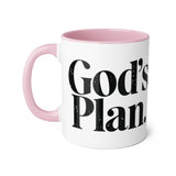 Faith Culture - God’s Plan - Christian Coffee Mug, 11oz Pink 11oz