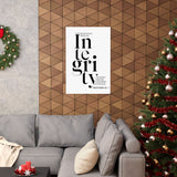 Faith Culture - Walk in Integrity Christian Poster Proverbs 20:7 Scripture Wall Art