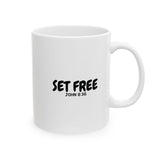 Faith Culture - Set Free Christian Coffee Mug β John 8:36 Scripture Mug, 11oz & 15oz