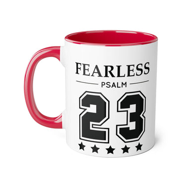 Faith Culture - Fearless Psalm 23 - Christian Accent Coffee Mug, 11oz