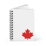 Faith Culture – Red Maple Leaf Spiral Journal | Minimalist Canadian Notebook for Daily Writing One Size