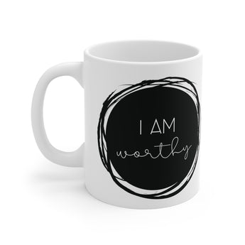 Faith Culture - IAM Worthy - Christian Ceramic Coffee Mug (11oz)