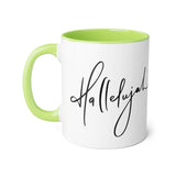 Faith Culture - Hallelujah - Christian Accent Coffee Mug, 11oz