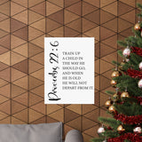 Faith Culture - Train Up a Child Christian Poster Proverbs 22:6 Scripture Wall Art