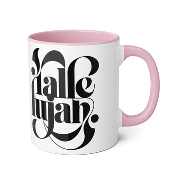 Faith Culture - Hallelujah - Christian Accent Coffee Mug, 11oz Pink 11oz