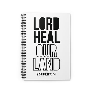 Lord Heal Our Land Christian Journal | 2 Chronicles 7:14 Scripture Notebook One Size