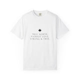 Faith Culture - True North Patriot Love Unisex T-Shirt – White | Minimalist Canadian Anthem Tee