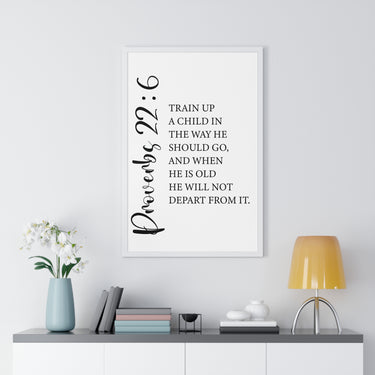 Faith Culture - Proverbs 22:6 Christian Scripture Wall Art Train Up a Child