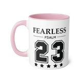 Faith Culture - Fearless Psalm 23 - Christian Accent Coffee Mug, 11oz