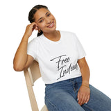 Faith Culture – Free Indeed Unisex T-Shirt – White | Christian T-Shirt Inspired by John 8:36