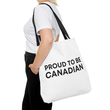 Faith Culture β Proud to Be Canadian Tote Bag | Bold Statement Carryall for Everyday Patriotism 18" Γ 18'' Black