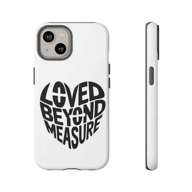 Faith Culture β Loved Beyond Measure Christian Tough Phone Case iPhone 14 Matte