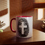 Faith Culture - Marked by the Cross - Christian Accent Coffee Mug, 11oz Red 11oz