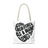 Faith Culture - Serve One Another in Love Christian Tote Bag - Galatians 5:13 Bible Verse