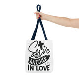Faith Culture - Serve One Another in Love Christian Tote Bag - Galatians 5:13 Bible Verse
