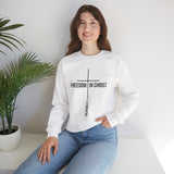 Freedom in Christ Christian Sweatshirt | Galatians 5:1 Scripture Apparel