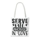 Faith Culture - Serve One Another in Love Christian Tote Bag - Galatians 5:13 Bible Verse