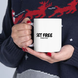 Faith Culture - Set Free Christian Coffee Mug β John 8:36 Scripture Mug, 11oz & 15oz
