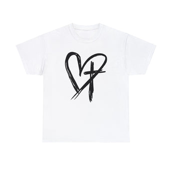 My Heart and the Cross Unisex Heavy Cotton Tee